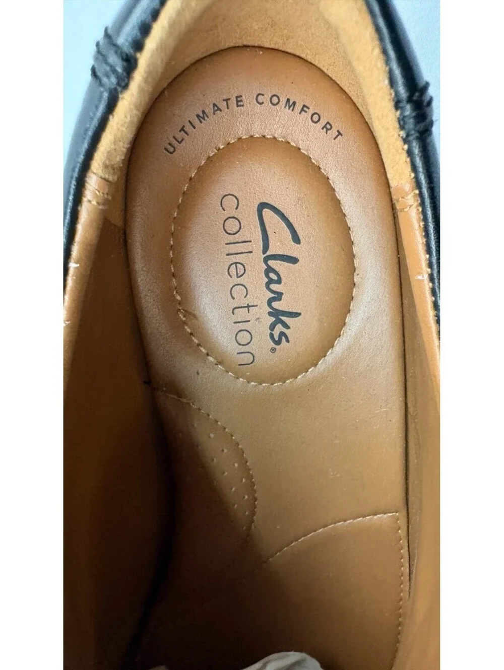 Clarks Collection Tilden Walk Men's 10.5M Black Leather Dress Shoes